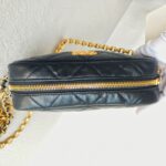 Chanel Camera Bag Black Lambskin with Gold Hardware #RKCU-1 - Image 9