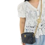 Chanel Camera Bag Black Lambskin with Gold Hardware #RKCU-1 - Image 28