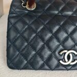 Chanel Coco Handle Medium Black/Maroon Grained Calfskin with Rustic Silver Hardware #RYKO-2 - Image 3