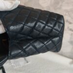 Chanel Coco Handle Medium Black/Maroon Grained Calfskin with Rustic Silver Hardware #RYKO-2 - Image 10