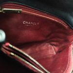 Chanel Coco Handle Medium Black/Maroon Grained Calfskin with Rustic Silver Hardware #RYKO-2 - Image 41