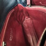 Chanel Coco Handle Medium Black/Maroon Grained Calfskin with Rustic Silver Hardware #RYKO-2 - Image 40