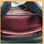 Chanel Coco Handle Medium Black/Maroon Grained Calfskin with Rustic Silver Hardware #RYKO-2 - Image 34