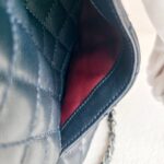 Chanel Coco Handle Medium Black/Maroon Grained Calfskin with Rustic Silver Hardware #RYKO-2 - Image 29