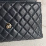 Chanel Coco Handle Medium Black/Maroon Grained Calfskin with Rustic Silver Hardware #RYKO-2 - Image 23