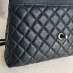 Chanel Coco Handle Medium Black/Maroon Grained Calfskin with Rustic Silver Hardware #RYKO-2 - Image 24