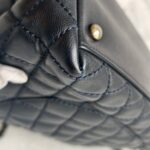 Chanel Coco Handle Medium Black/Maroon Grained Calfskin with Rustic Silver Hardware #RYKO-2 - Image 13