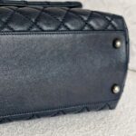 Chanel Coco Handle Medium Black/Maroon Grained Calfskin with Rustic Silver Hardware #RYKO-2 - Image 12