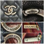 Chanel Coco Handle Medium Black/Maroon Grained Calfskin with Rustic Silver Hardware #RYKO-2 - Image 27