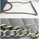 Chanel Coco Handle Medium Black/Maroon Grained Calfskin with Rustic Silver Hardware #RYKO-2 - Image 26