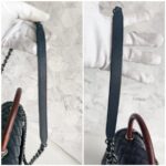 Chanel Coco Handle Medium Black/Maroon Grained Calfskin with Rustic Silver Hardware #RYKO-2 - Image 25