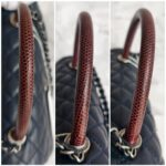 Chanel Coco Handle Medium Black/Maroon Grained Calfskin with Rustic Silver Hardware #RYKO-2 - Image 20