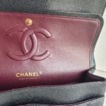 Chanel Medium Double Flap Black Grained Calfskin with Gold Hardware #RYTO-1 - Image 24