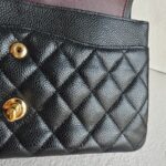 Chanel Medium Double Flap Black Grained Calfskin with Gold Hardware #RYTO-1 - Image 26