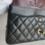 Chanel Medium Double Flap Black Grained Calfskin with Gold Hardware #RYTO-1 - Image 25