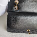 Chanel Medium Double Flap Black Grained Calfskin with Gold Hardware #RYTO-1 - Image 21