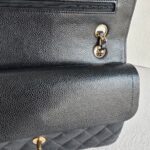 Chanel Medium Double Flap Black Grained Calfskin with Gold Hardware #RYTO-1 - Image 22