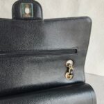 Chanel Medium Double Flap Black Grained Calfskin with Gold Hardware #RYTO-1 - Image 20