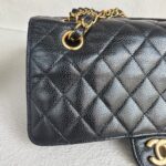 Chanel Medium Double Flap Black Grained Calfskin with Gold Hardware #RYTO-1 - Image 4