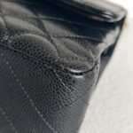 Chanel Medium Double Flap Black Grained Calfskin with Gold Hardware #RYTO-1 - Image 17