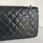 Chanel Medium Double Flap Black Grained Calfskin with Gold Hardware #RYTO-1 - Image 7