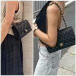 Chanel Medium Double Flap Black Grained Calfskin with Gold Hardware #RYTO-1 - Image 39