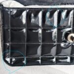 Chanel Vintage Chocolate Bar Flap Bag/Clutch Black Patent Leather with Gold Hardware #RYEU-2 - Image 8