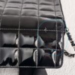 Chanel Vintage Chocolate Bar Flap Bag/Clutch Black Patent Leather with Gold Hardware #RYEU-2 - Image 5