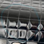 Chanel Vintage Chocolate Bar Flap Bag/Clutch Black Patent Leather with Gold Hardware #RYEU-2 - Image 4