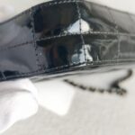 Chanel Vintage Chocolate Bar Flap Bag/Clutch Black Patent Leather with Gold Hardware #RYEU-2 - Image 19