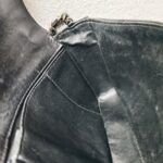 Chanel Vintage Chocolate Bar Flap Bag/Clutch Black Patent Leather with Gold Hardware #RYEU-2 - Image 25