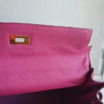 Hermes Kelly 35CM Tosca Pink Clemence Leather With Gold Hardware Bag #KTKK-1 - Image 30