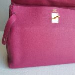 Hermes Kelly 35CM Tosca Pink Clemence Leather With Gold Hardware Bag #KTKK-1 - Image 5