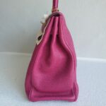 Hermes Kelly 35CM Tosca Pink Clemence Leather With Gold Hardware Bag #KTKK-1 - Image 7