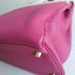 Hermes Kelly 35CM Tosca Pink Clemence Leather With Gold Hardware Bag #KTKK-1 - Image 16