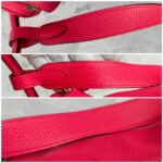 Hermes Lindy 30CM Rose Extreme Clemence Leather with Palladium-plated Hardware #RKLY-2 - Image 26