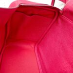 Hermes Lindy 30CM Rose Extreme Clemence Leather with Palladium-plated Hardware #RKLY-2 - Image 34