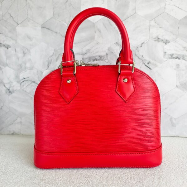LV Alma BB Red Epi Leather with Silver Hardware #RYUK-6