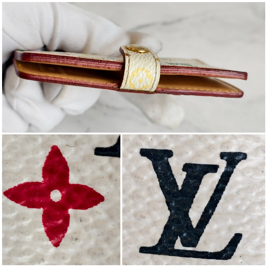 LV-Card-Holder-Multicolor-Monogram-Coated-Canvas-with-Leather and Gold Hardware #RYCE-5 (11)