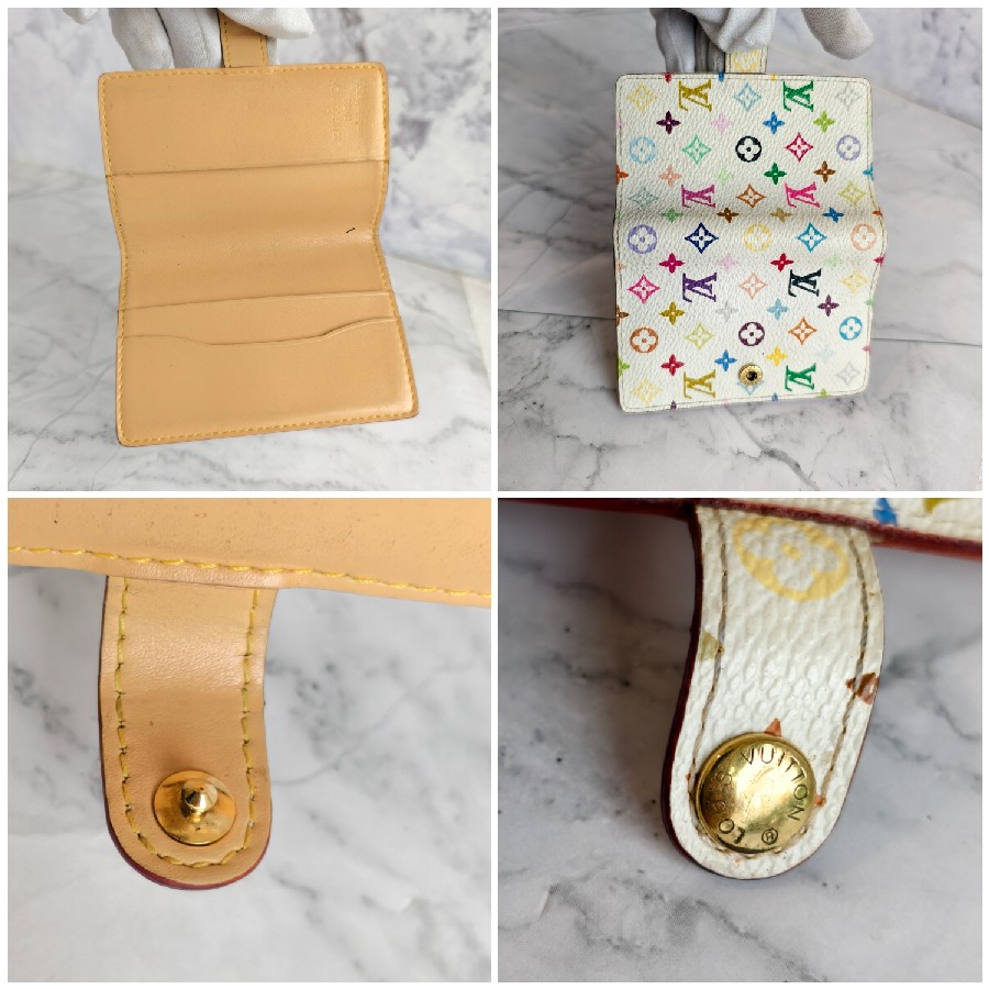 LV-Card-Holder-Multicolor-Monogram-Coated-Canvas-with-Leather and Gold Hardware #RYCE-5 (12)
