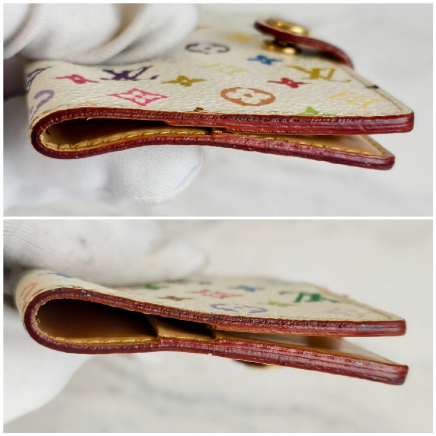 LV-Card-Holder-Multicolor-Monogram-Coated-Canvas-with-Leather and Gold Hardware #RYCE-5 (9)