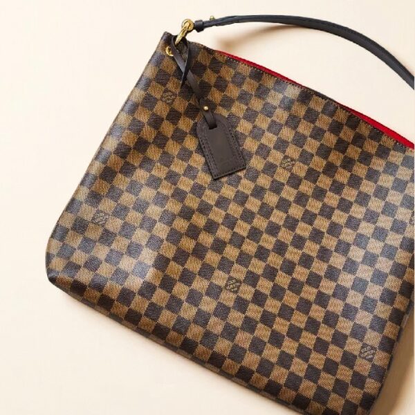 LV Graceful MM M43703 Brown Damier Ebene Coated Canvas with Leather and Gold Hardware #RYSK-2