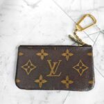 LV Key Coin Pouch Brown Monogram Coated Canvas with Gold Hardware #RYCE-7