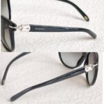 Tiffany & co Sunglasses Black Acetate Frame and Silver Hardware #RUCK-2 - Image 7