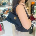 Versace Bag Black Satin with leather and Gold Hardware #RYYS-3 - Image 26