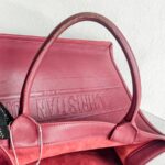 C.Dior Book Tote Medium Maroon Calfskin Bag #RYRU-3 - Image 26