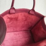 C.Dior Book Tote Medium Maroon Calfskin Bag #RYRU-3 - Image 33