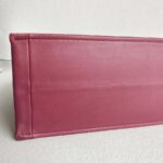 C.Dior Book Tote Medium Maroon Calfskin Bag #RYRU-3 - Image 10