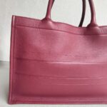 C.Dior Book Tote Medium Maroon Calfskin Bag #RYRU-3 - Image 6