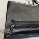 Chanel 2.55 Large Double Flap Black Aged Calfskin with Black Hardware #RYKT-1 - Image 18